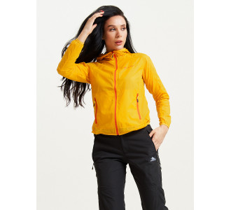 Ветровка спортивная Valianly женская желтого цвета 33417J