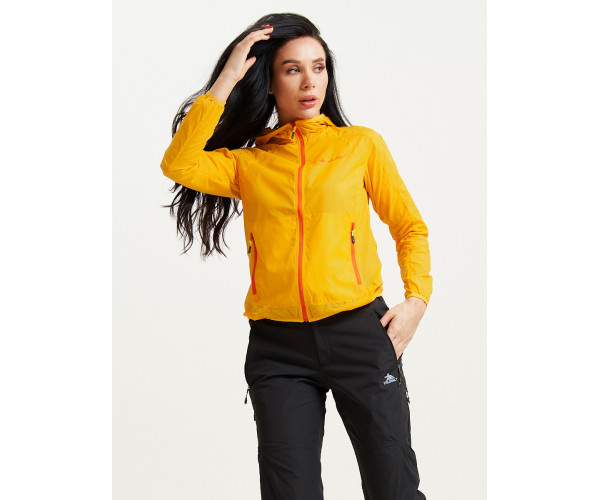 Ветровка спортивная Valianly женская желтого цвета 33417J