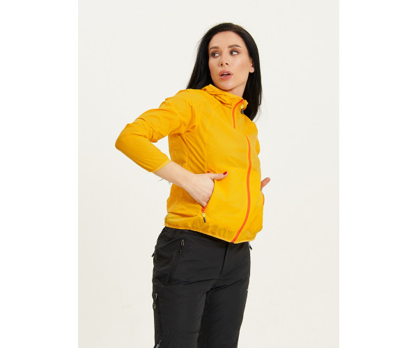 Ветровка спортивная Valianly женская желтого цвета 33417J