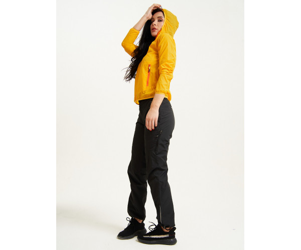 Ветровка спортивная Valianly женская желтого цвета 33417J