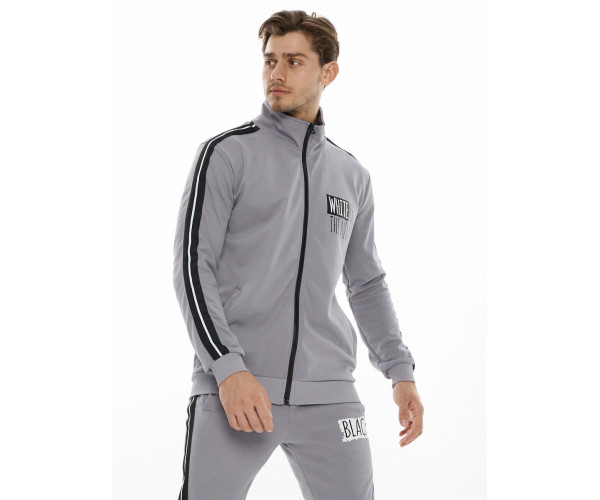 Спортивный костюм трикотажный серого цвета 9153Sr