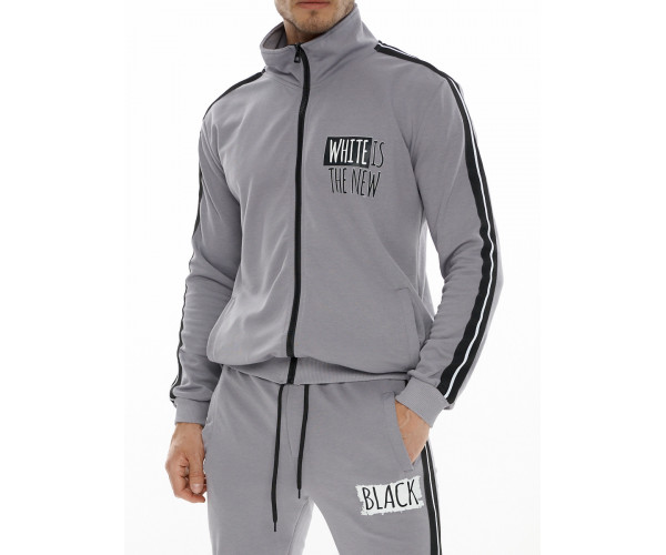 Спортивный костюм трикотажный серого цвета 9153Sr