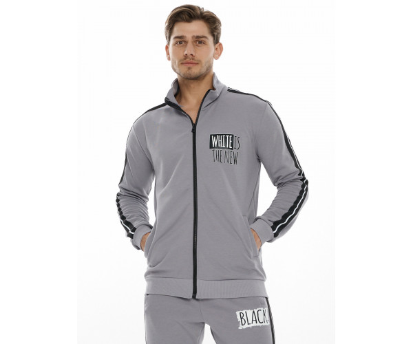 Спортивный костюм трикотажный серого цвета 9153Sr