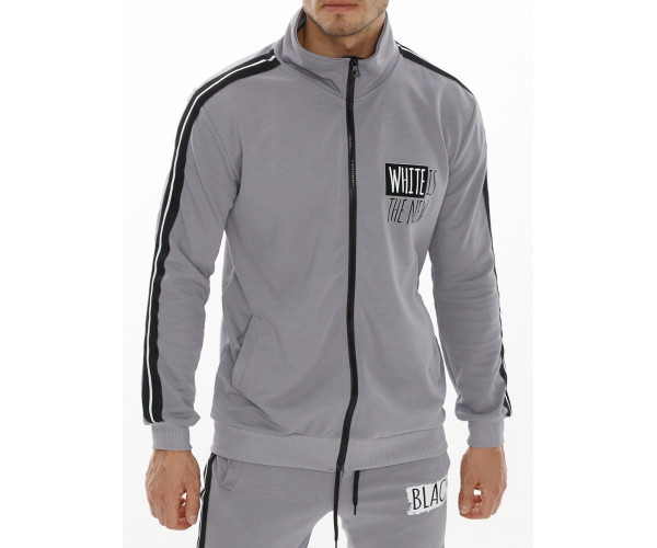 Спортивный костюм трикотажный серого цвета 9153Sr