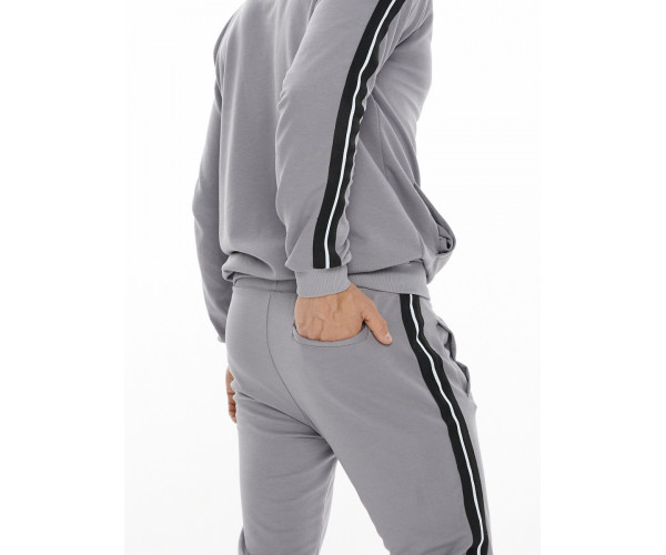 Спортивный костюм трикотажный серого цвета 9153Sr