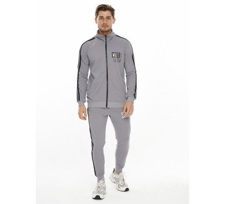 Спортивный костюм трикотажный серого цвета 9153Sr