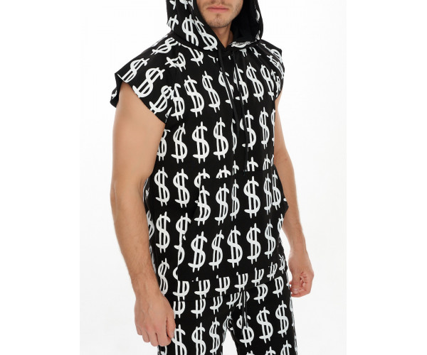 Костюм шорты и футболка черного цвета 9166Ch