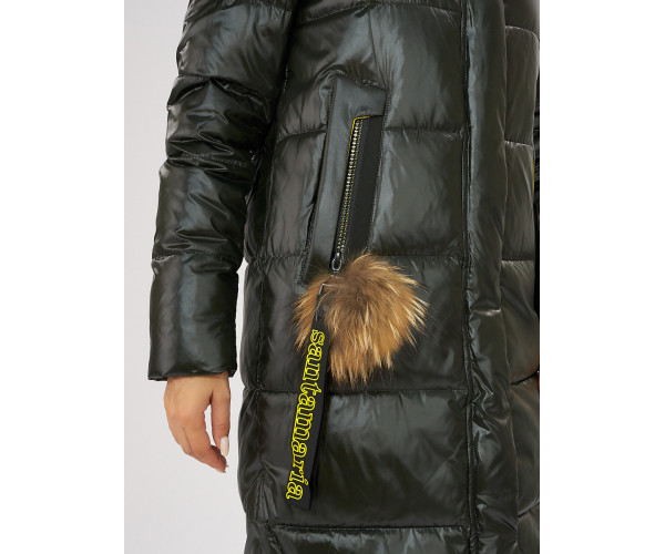 Куртка зимняя темно-зеленого цвета 72168TZ