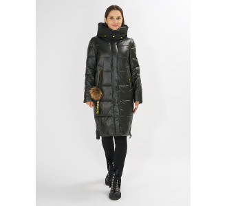 Куртка зимняя темно-зеленого цвета 72168TZ