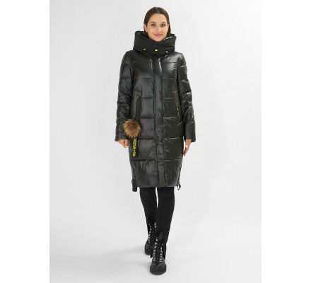 Куртка зимняя темно-зеленого цвета 72168TZ