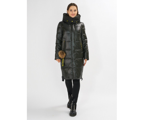 Куртка зимняя темно-зеленого цвета 72168TZ