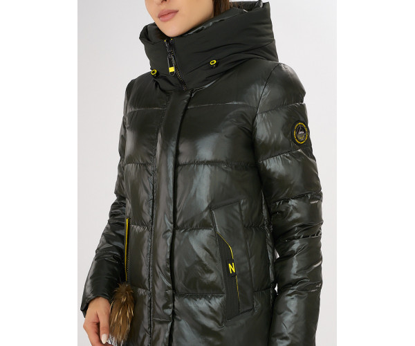 Куртка зимняя темно-зеленого цвета 72168TZ