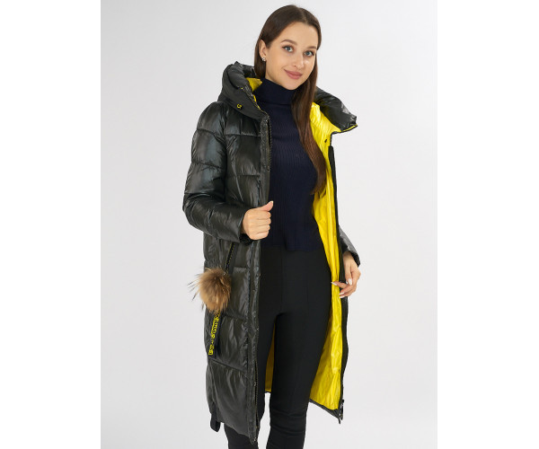 Куртка зимняя темно-зеленого цвета 72168TZ