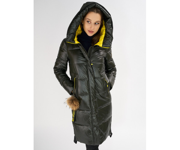 Куртка зимняя темно-зеленого цвета 72168TZ