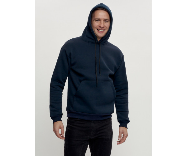 Худи мужские оверсайз с начосом темно-синего цвета 1087TS