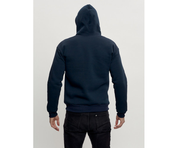 Худи мужские оверсайз с начосом темно-синего цвета 1087TS