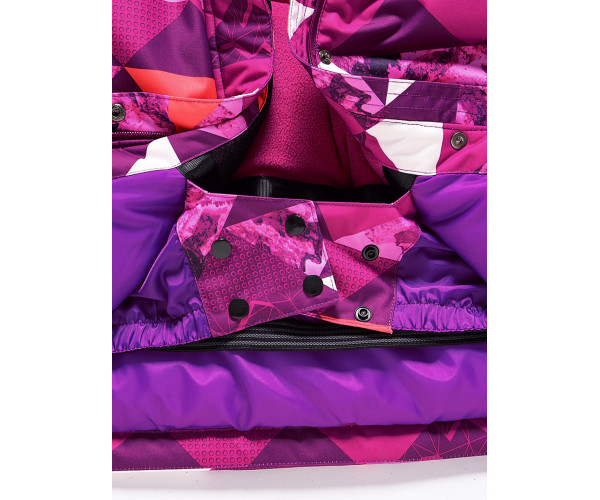 Горнолыжный костюм Valianly для девочки малинового цвета 9018M