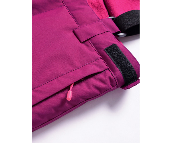 Горнолыжный костюм Valianly для девочки малинового цвета 9018M