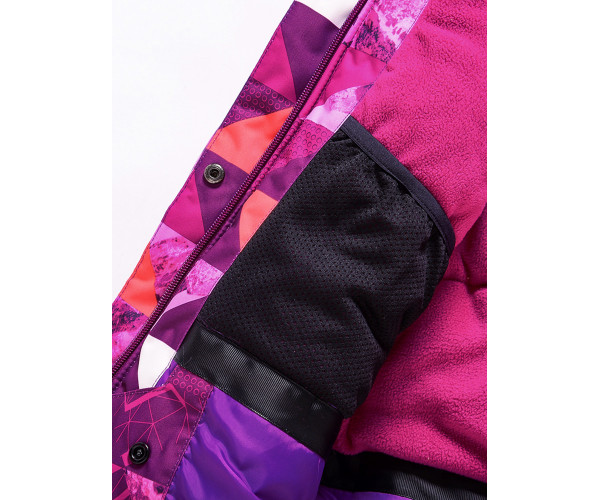 Горнолыжный костюм Valianly для девочки малинового цвета 9018M