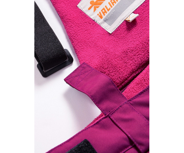 Горнолыжный костюм Valianly для девочки малинового цвета 9018M