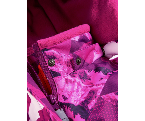 Горнолыжный костюм Valianly для девочки малинового цвета 9018M