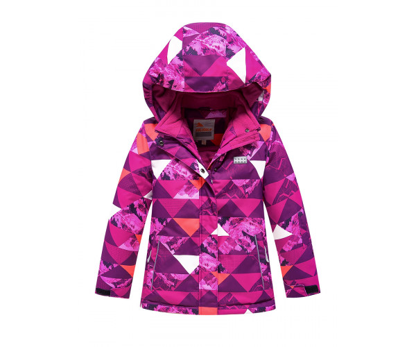 Горнолыжный костюм Valianly для девочки малинового цвета 9018M