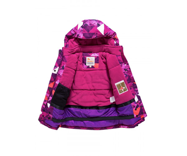 Горнолыжный костюм Valianly для девочки малинового цвета 9018M