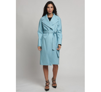 Пальто демисезонное  бирюзового цвета 4263Br