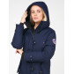Женская зимняя парка темно-синего цвета 1806TS