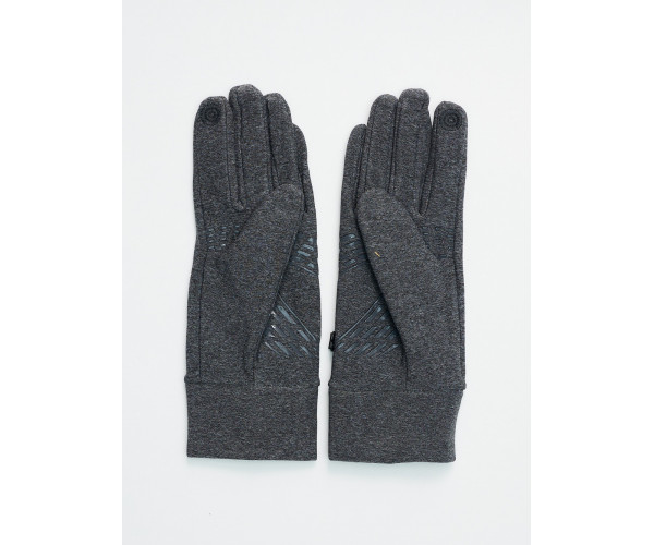 Спортивные перчатки демисезонные женские серого цвета 606Sr