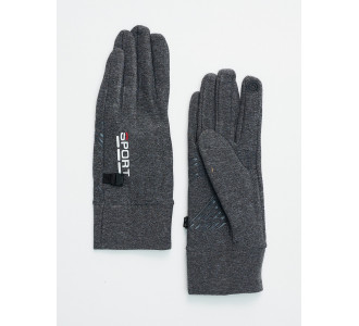 Спортивные перчатки демисезонные женские серого цвета 606Sr