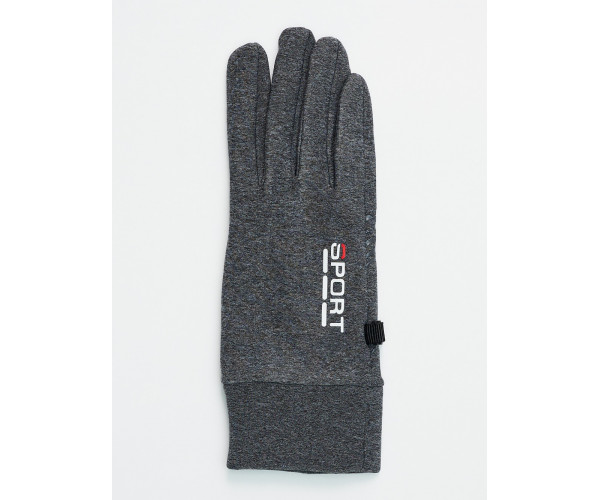 Спортивные перчатки демисезонные женские серого цвета 606Sr