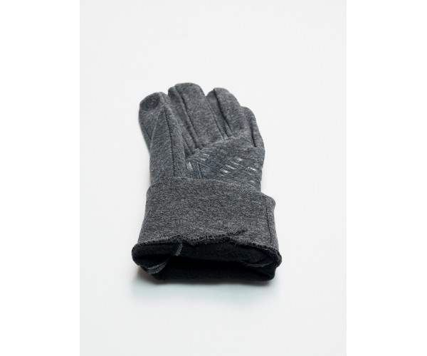 Спортивные перчатки демисезонные женские серого цвета 606Sr