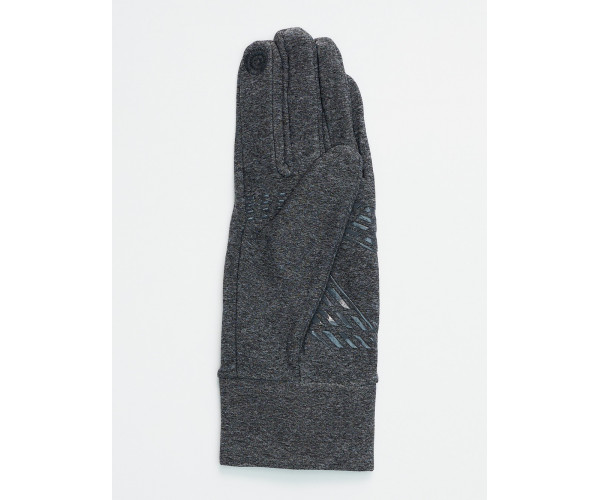 Спортивные перчатки демисезонные женские серого цвета 606Sr