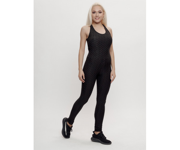 Комбинезон для фитнеса женский черного цвета 2005Ch