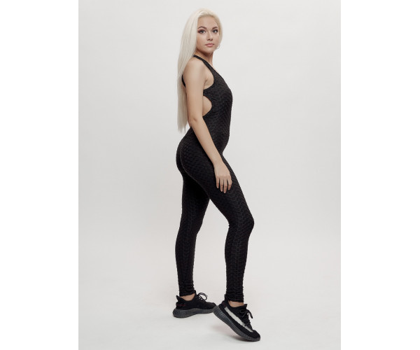 Комбинезон для фитнеса женский черного цвета 2005Ch