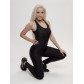 Комбинезон для фитнеса женский черного цвета 2005Ch