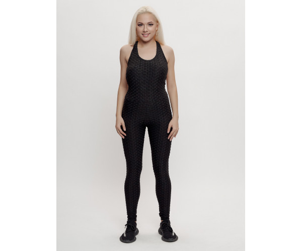 Комбинезон для фитнеса женский черного цвета 2005Ch
