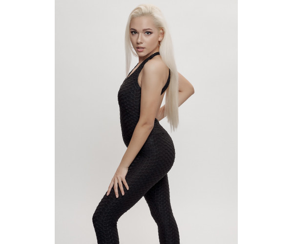 Комбинезон для фитнеса женский черного цвета 2005Ch
