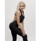 Комбинезон для фитнеса женский черного цвета 2005Ch