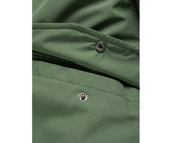 Подростковая для мальчика зимняя парка цвета хаки 9039Kh