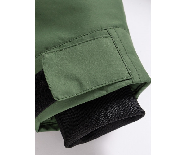 Подростковая для мальчика зимняя парка цвета хаки 9039Kh