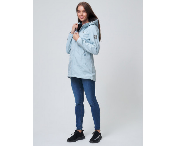 Ветровка  женская голубого цвета 2037Gl