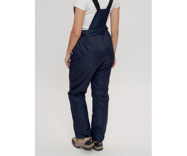 Горнолыжный костюм женский темно-синего цвета 7080TS