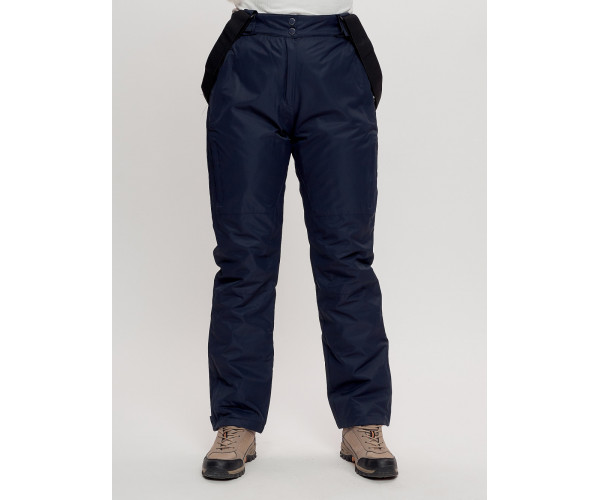 Горнолыжный костюм женский темно-синего цвета 7080TS