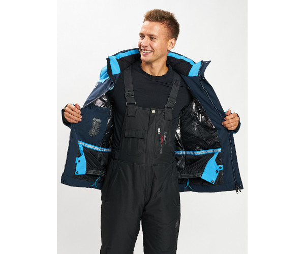 Горнолыжная куртка мужская синего цвета 77018S