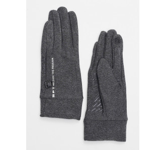 Спортивные перчатки демисезонные женские серого цвета 644Sr
