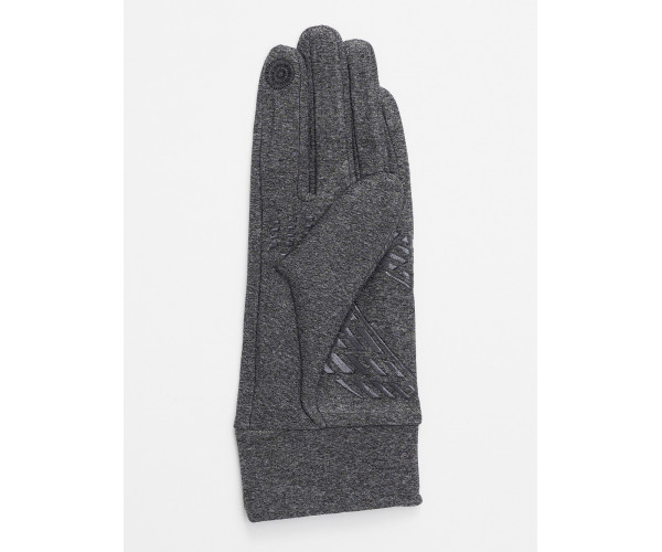 Спортивные перчатки демисезонные женские серого цвета 644Sr