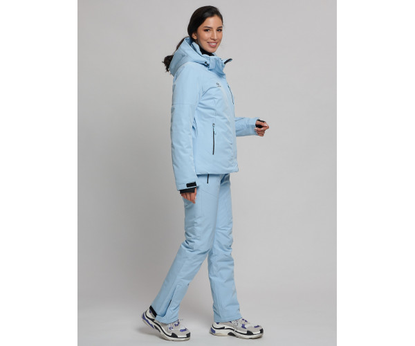 Горнолыжный костюм женский голубого цвета 77039Gl
