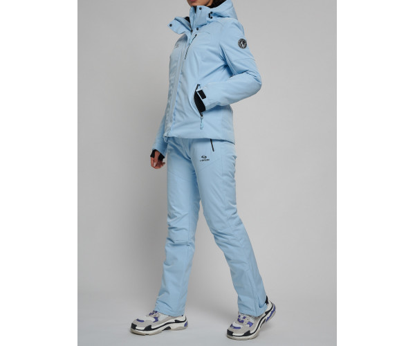 Горнолыжный костюм женский голубого цвета 77039Gl